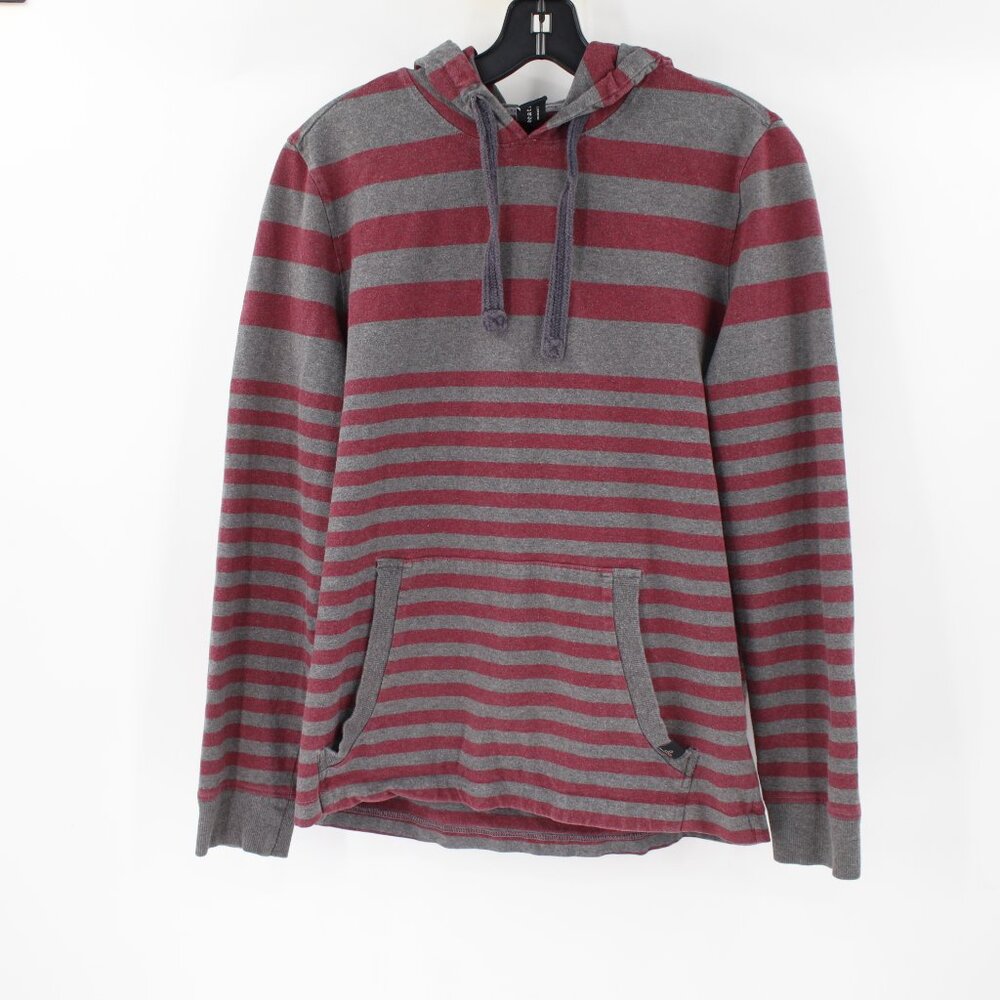 Prana Setu Hoodie Mens small Striped Pullover Outdoor Stretch Yoga hooded pocket